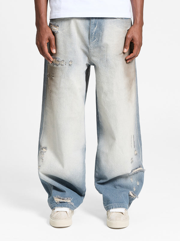 COLORIS DISTRESSED DENIM