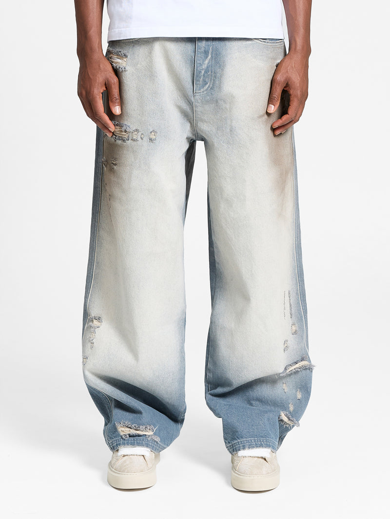 COLORIS DISTRESSED DENIM