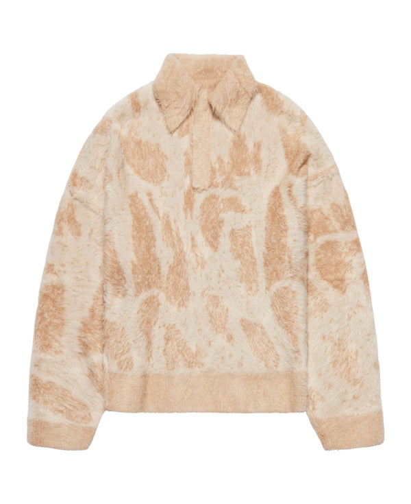 CLAIR FURRY KNIT POLO