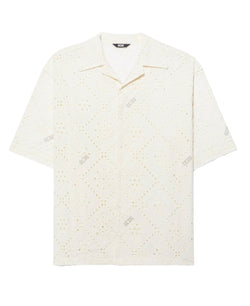 BRODERIE ANGLAISE BOWLING SHIRT