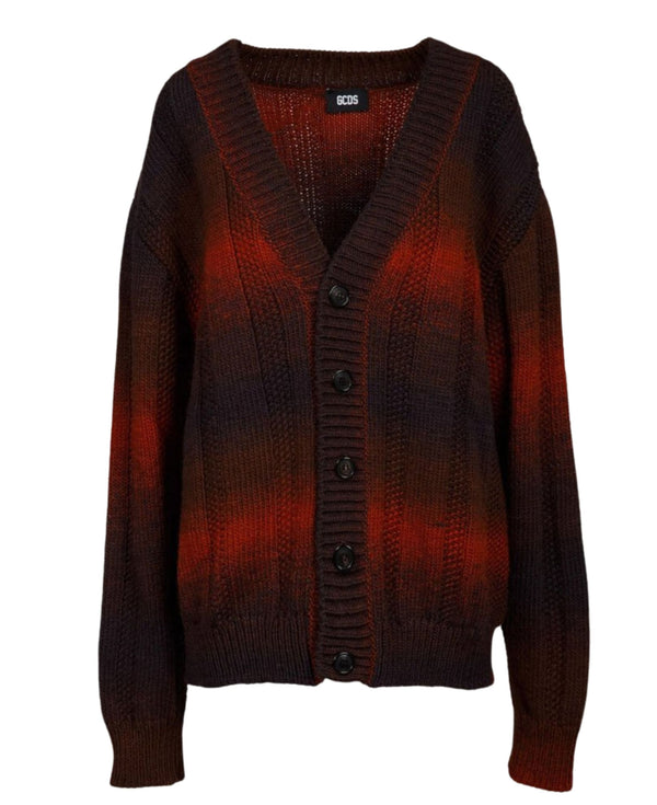 DEGRADE BUTTONED CARDIGAN