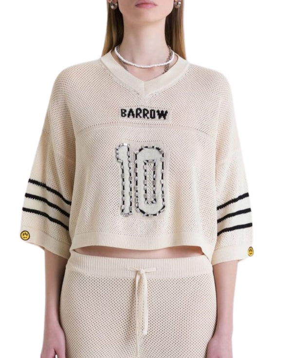 KNITTED CROPPED T-SHIRT