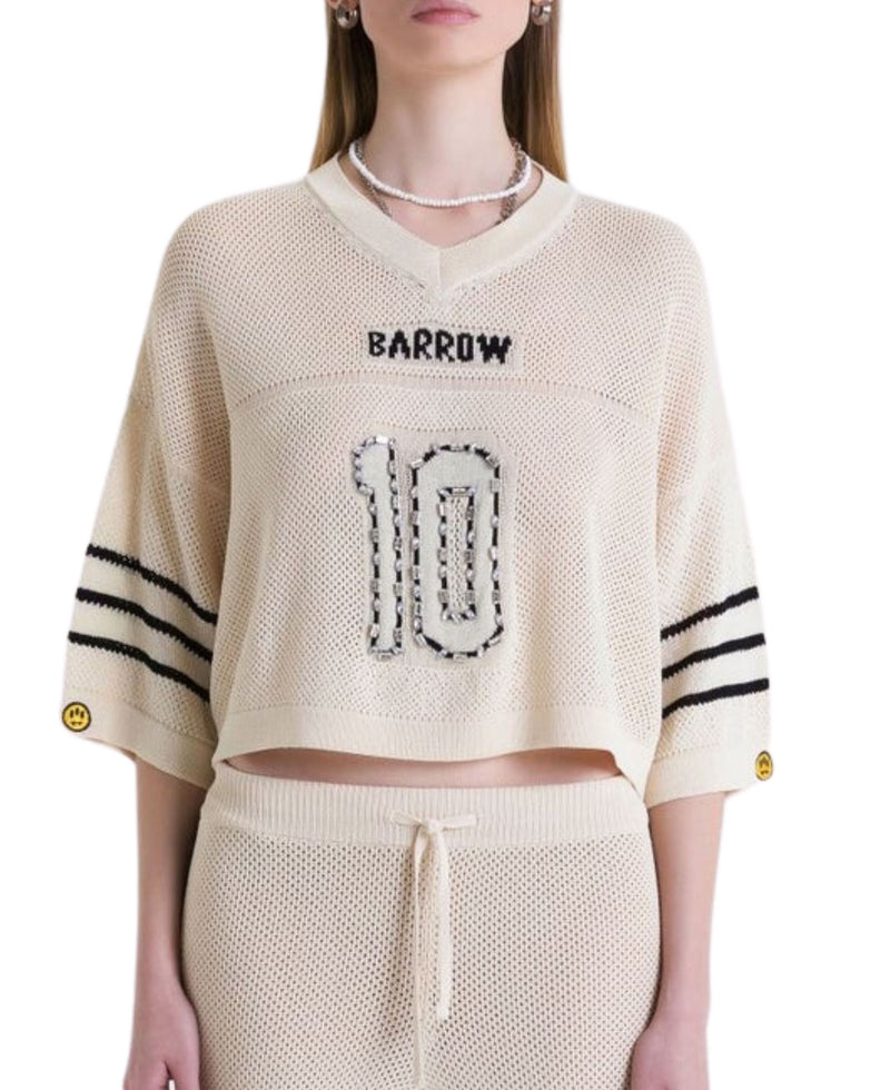 KNITTED CROPPED T-SHIRT