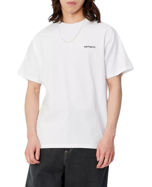 S/S SCRIPT EMBROIDERY T-SHIRT