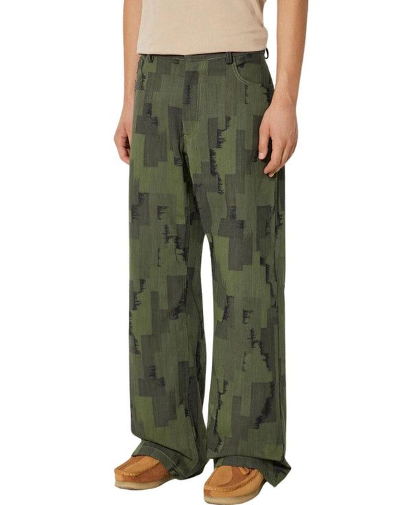 AOP CROSS WIDE PANTS