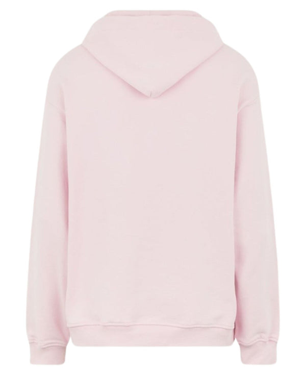 PINK HOODIE WITH PINK EMBROIDERED LOGO